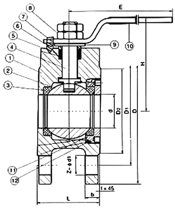 Q71F薄型球阀(图1)