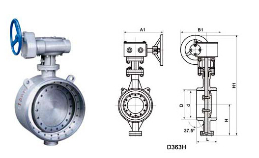 D363H焊接式金属硬密封蝶阀(图1)