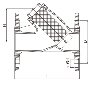 GL41H黄铜法兰过滤器(图1)