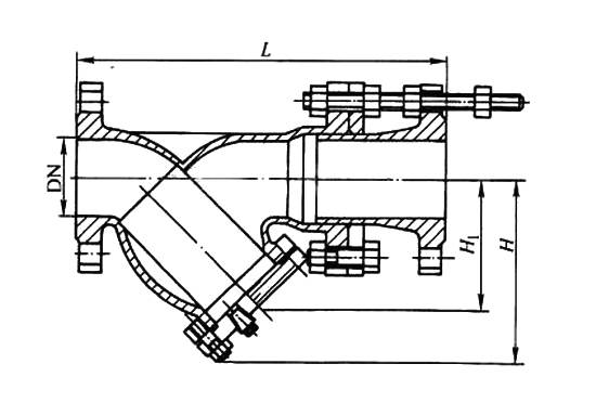 GL41H铸钢法兰Y型过滤器(图2)