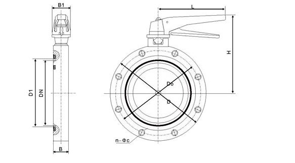 GI手动高真空蝶阀(图1)