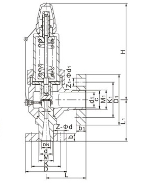 A41Y不锈钢高压安全阀(图1)