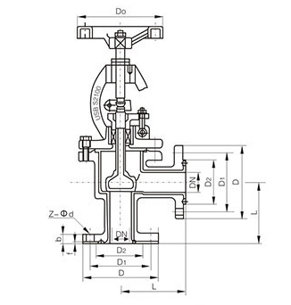 J44F46衬氟直角截止阀(图1)