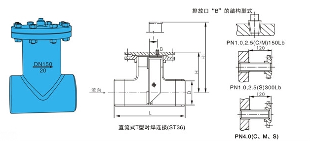 ST36对焊连接直流式T型过滤器(图5)