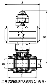 Q611F气动两片式球阀(图1)