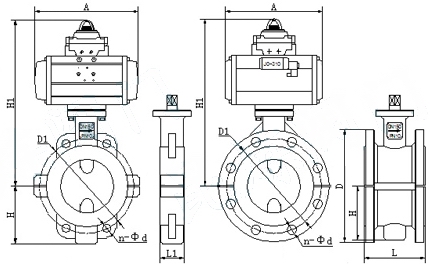 D671F46气动全衬氟蝶阀(图1)