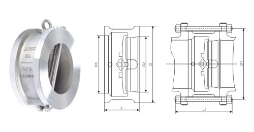 H76H,H76W,H76X对夹双瓣止回阀(图1)