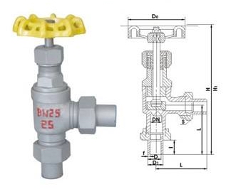 J24B外螺纹角式氨用截止阀(图1)
