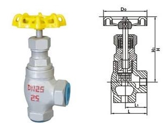 J14B内螺纹角式氨用截止阀(图1)