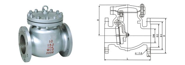H44H,H44W美标法兰止回阀(图1)