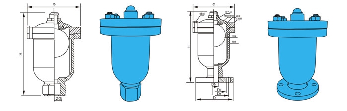 QB1法兰式单口排气阀(图1)