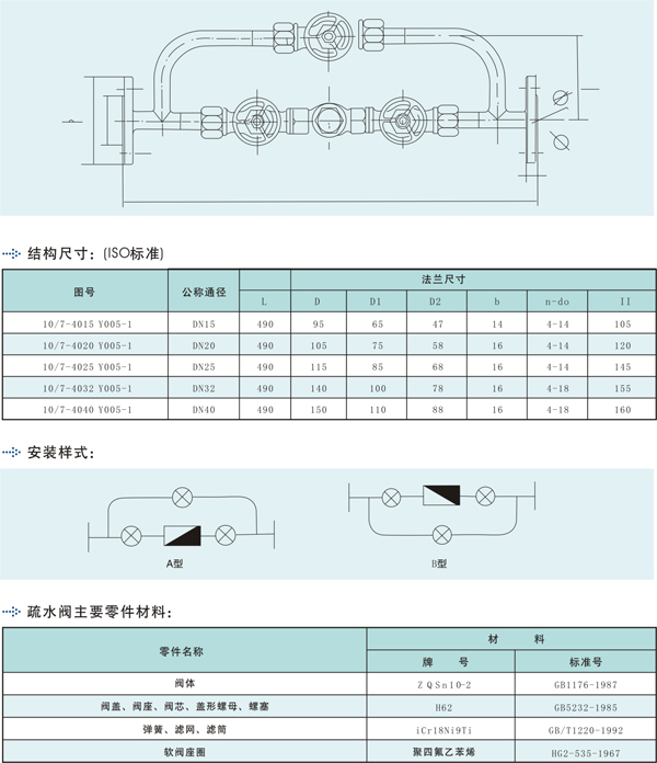 船用带滤器恒温疏水阀组