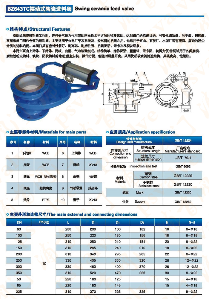 摆动式陶瓷进料阀(图2)