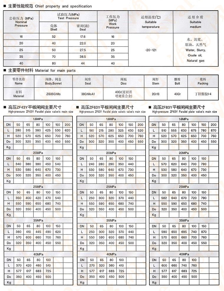 高压平板闸阀(图2)